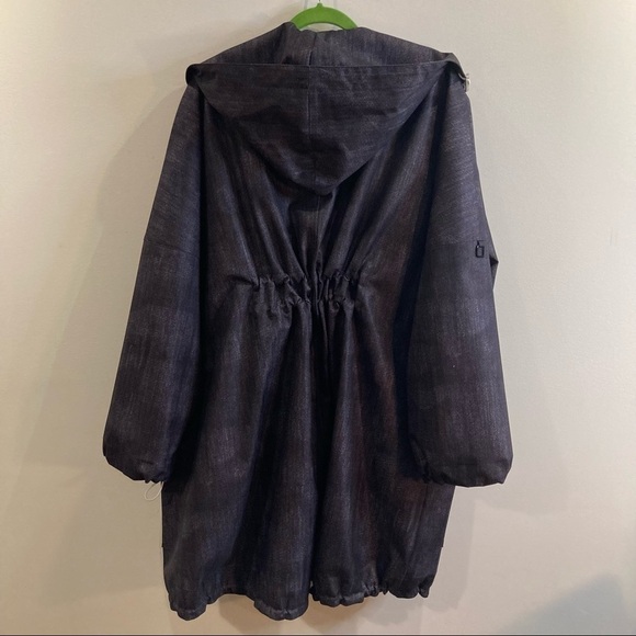 SOSKEN Sz 1-2 (US 22) Honor Denim Soft Shell Rain Jacket Coat Oversized - Picture 3 of 14